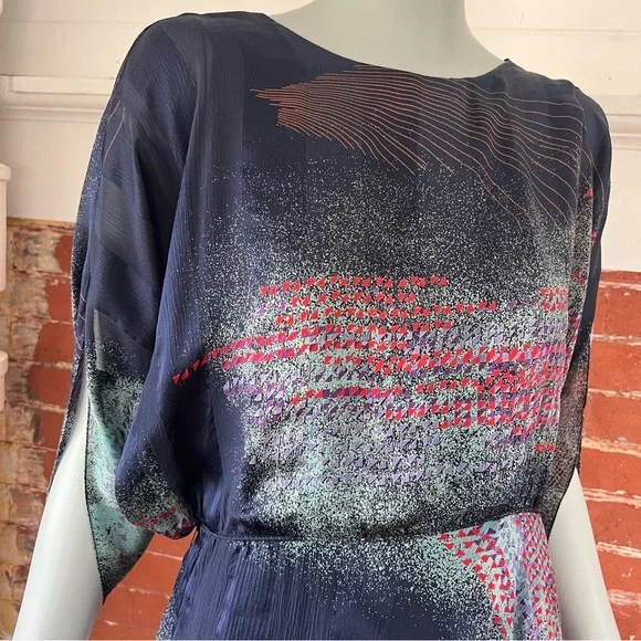 Vintage The Silk Farm 80’s Silk Midi Dress - Picture 11 of 16